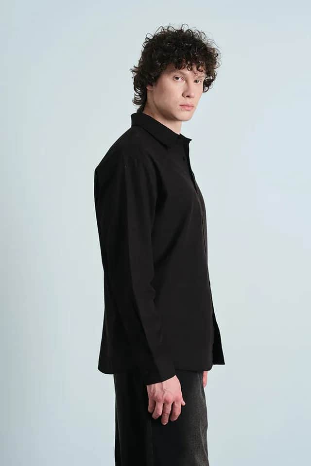 Hermann Oversized Classic Black Full Sleeve Shirt  - image 3